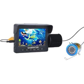 4.3" Inch 1000TVL Underwater Fishing Camera Kit with 12 White LEDs, 15m Cable, Fish Finder for Lake and Underwater Exploration