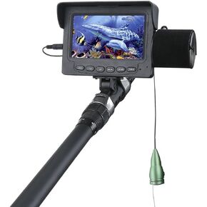 1000TVL Fish Finder Underwater Fishing Camera 4.3" Monitor, 6PCS IR LEDs, 15M Cable for Ice/Sea/Lake Fishing(30m)