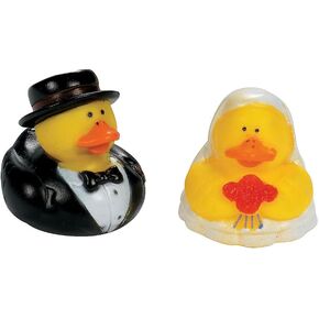 Nikki's Knick Knacks Bride and Groom Rubber Ducks - Wedding Favors, Party Favors, Prize Boxes, Treasure Boxes, Stocking Stuffers