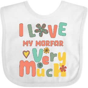 inktastic Groovy I Love My Morfar Grandchildren Gift From Grandparents Baby Bib