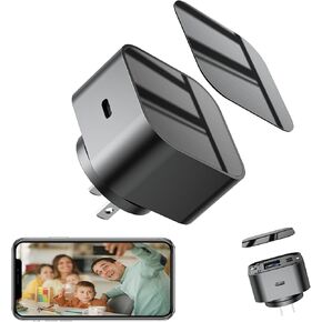 LIZVIE Spy Camera Charger - 1080P HD Wireless Smart Hidden Camera USB Charger, Small Mini Cameras with Motion Detection/Night Vision for Indoor Home/Office/Pets Safe.