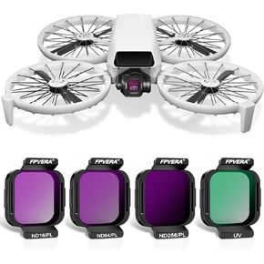 FPVERA ND Filter Kit for DJI Flip Drone – ND16&PL, ND64&PL, ND256&PL, UV Filters with Storage Box for Light Reduction, Enhanced Colors, and Smooth Motion