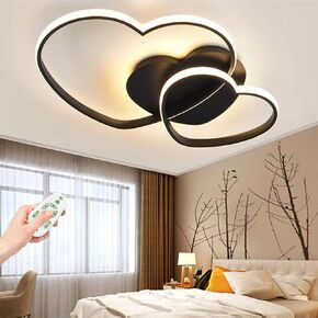 Dimmable LED Light for Kids Modern Heart Shaped Acrylic Lamp with Remote Control Chandelier Boys & Girls Indoor Bedroom Decor