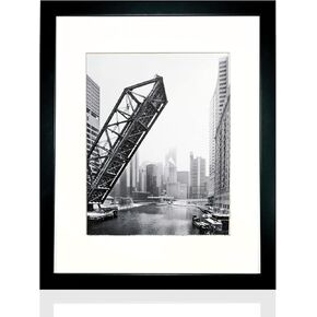 Iframe 18 "x 22" Black Framed Chicago Wrigley Field Skyline Print Print Framed Frame Formant for Wall Decor with Photo Photo حصيرة | تشي تاون أفق جدار الفن | أبيض وأسود جدار جدار ديكور in Kuwait