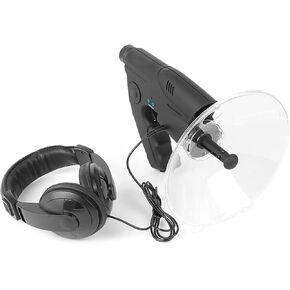 Sound Collecting Device Parabolic Sound Collecting Dish 8X Monocular with Headphone Sound Amplifier Listening Device for Long Distance Birdwatching and Listening Outdoor Bird Listening Device