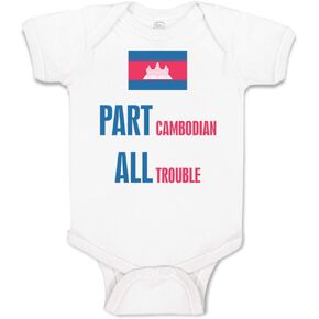 Custom Baby Bodysuit Part Cambodian All Trouble Funny Cotton Boy & Girl Clothes