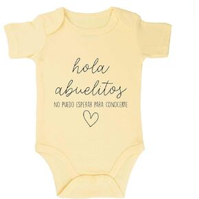 Hola Abuelitos Spanish Pregnancy Announcement Bodysuit for Baby Anuncio de Embarazo Para Abuelos Infant