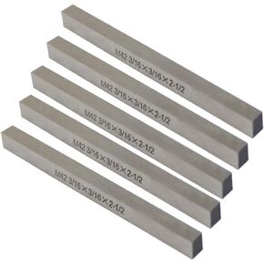 5 PC M42 Cobalt Steel Square Lathe Tool Bits Milling Machine Fly Cutter 3/16" x 3/16" x 2-1/2"Q