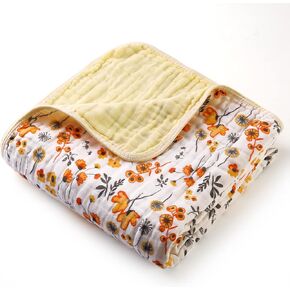 Baby Blanket - Cotton Crib Blankets for Toddlers, Soft Newborn Swaddle Receiving Blankets for Unisex Girls/Boys, Large Breathable Quilt, Nursing Cover and Kids Bed Blankets (Animals)