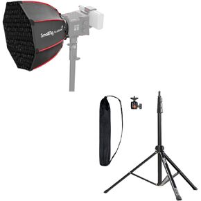 Bundle: SmallRig Mini Parabolic Softbox for RC 60B with Light Stand for Photography 78.7"/6.6ft/200cm