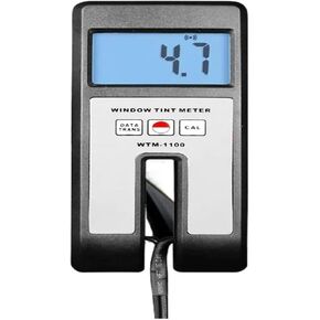 1100 Digital 18mm Thickness Window Tint Meter, 100% Ran s Plastic Visual Light Transmission with Sensor for UV Measuring