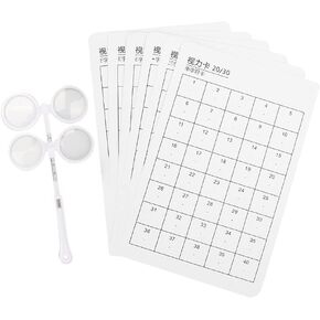 Optical Flipper Set, Modern Eye Exercise Tool, ±150 Degree Adjustable Optometry Plastic Flip, with 6pcs Visual Card, for Eye Care and Vision Improvement Anywhere (±150 Degrees) in Saudi Arabia