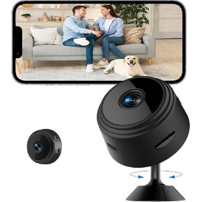 Mini Wireless Camera, HD 1080P Small Security Camera, Mini WiFi Cameras with Motion Sensor Night Vision for Home Office Security