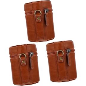 TENDYCOCO 2pcs Camera Bag Camera Lens Bag SLR Camera Lens Pouch Camera Lens Holder Camera Lens Sleeve SLR Camera Lens Storage Case Digital Protective Case Backpack Lens Case Coin Bag Pu