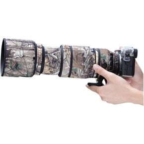 مطاردة الطيور الممولة معطف العدسة المقاومة للماء ل fujifilm xf 100-400mm f4.5-5.6 r lm ois WR غطاء واقعي للقرص مقاوم المطر (القصب التمويه ، مع 1.4x TC)