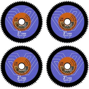 3-Inch HSS Circular Saw Blade Set – 4-Piece Cutting Discs for Soft Metal Copper Aluminium Wood Plastic – Compatible with Angle Grinders and Circular Saws with a 3/8" (10mm) Arbor in Saudi Arabia