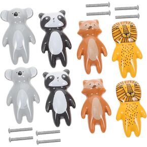 Angoily Animal Drawer Knobs 8pcs Set for Nursery Easy to Install Cabinet Handles