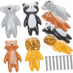 Decorative Drawer Knobs 8pcs Animal Shape Ceramic Knobs Wardrobe Door Handles Suitable for Furniture Easy to Use