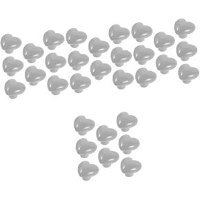 Angoily 40pcs Heart Shaped Ceramic Cabinet Knobs Modern Drawer Pulls for Wardrobe Dresser and Closet Door Hardware Stylish and Design