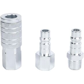 3-Piece 1/2''NPT Air Coupler and Plug Kit,Quick Connect,Air Hose Air Compressor Accessories Fittings