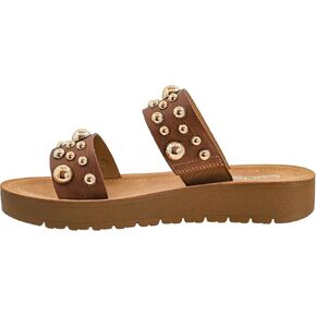 Corkys Footwear Womens Bad Romance Sandals - Featuring Dome Embellished Straps, And An Easy Slip-On Design - Stylish and Comfortable for Everyday Wear