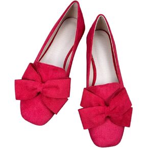 SAILING LU Womens Bowknot Pointed Toe Shoes Comfortable Ballet Flats Slip on Loafers Dressy Flats for Party