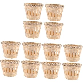 12pcs Woven Drum Lamp Shades Ceiling Light Cover for Home Natural Material Vintage Style for Farmhouse and