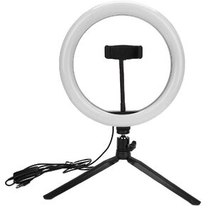 Ring Light, LED Ring Light Tripod Live Streaming Desk Light Dimmable Selfie Camera Ring Light with Stand for Phone Laptop Video Conference Vlog