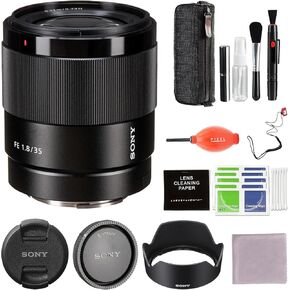 Sony FE 35mm f/1.8 Lens with Advanced Accessories and Travel Bundle with Pixel Hurricane Blower, Pixel Cleaning Kit & More | sony fe 35mm f1.8