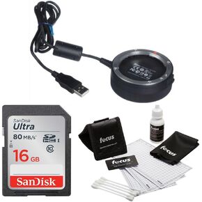 Sigma USB Dock for Canon Lenses Bundle with 32GB Ultra SDHC UHS-I Memory Card, Accessory and Cleaning Kit (3 Items)