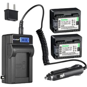 Kastar BP-718 LCD AC Battery Charger Compatible with Canon LEGRIA HF M406 HFM406, LEGRIA HF M506 HFM506, LEGRIA HF M606 HFM606, LEGRIA HF M706 HFM706, LEGRIA HF M806 HFM806 Cameras