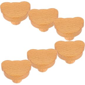 Sturdy Wooden Bear Knobs and Pulls for Dresser Cabinet and Drawer Doors