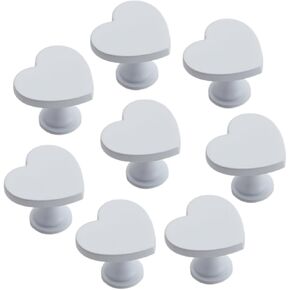 8 Pcs Cabinet Knobs Zinc Alloy Drawer Knob Wardrobe Kitchen Cupboard Door Handles Drawer Pulls for Kids Room Handle Dresser Knob - (Color: White)
