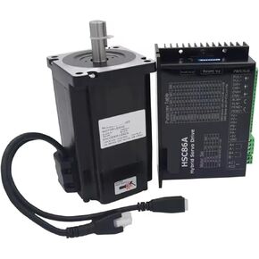 2 Phase 86mm Nema34 Closed Stepper Servo Motor with Encoder 4.5NM~12NM Step Servo Motor Driver Kit(8.5Nm 86HS118ES KIT)