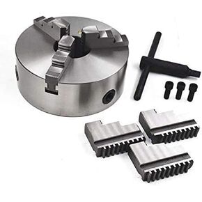 3 Jaw 8'' K11 200 Lathe Chuck, Self Centering Reversible Hardened Steel 200Mm Micro Wood Turning Chuck Woodworking Lathe Parts