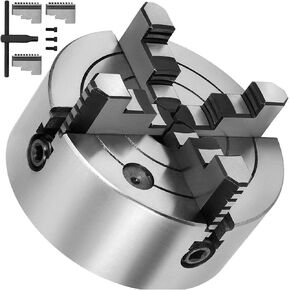 4 Jaw Lathe Chuck, Reversible Self Centering External Lathe Chuck K72 160 Milling Machine Internal Jaw Self Centering External Jaw 6 Inch CNC
