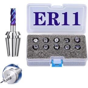 1pc ER11 Collet Chuck ER ER16 ER11 Chuck Collet Set Tool Holder Bracket Tool Made of 65Mn Spring Steel Material(0.008 Suit,ER11-1.5mm)