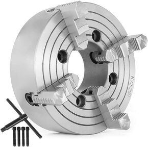 4 Jaw Independent Lathe Chuck 250MM, 10" Reversible Self Centering External Lathe Chuck K72 250 Milling Machine Internal Jaw Self Centering External for Woodworking Lathes