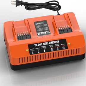 20V Battery Dual Charger Replacement for Worx 20v Charger (WA3770)