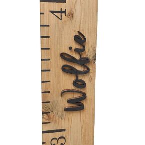Rockin 'Wood Custom Name Growth Drower Chart مستصلحة الخشب خمر طبيعية مطلية باليد مطلية بالأطفال الصغار أطفال حاكم.