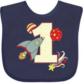 inktastic 1stirt 1st Birthday Space Space Smith Baby Bib
