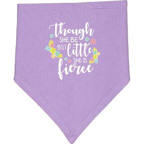 inktastic Though She Be But Little She Is Fierce Shakespeare Baby Bandana Bib