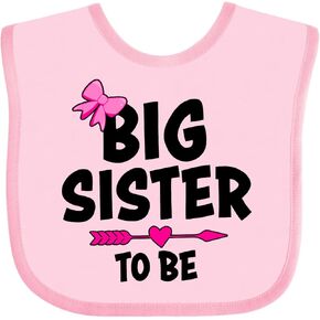 inktastic Big Sister To Be with Bow and Arrow Baby Bib