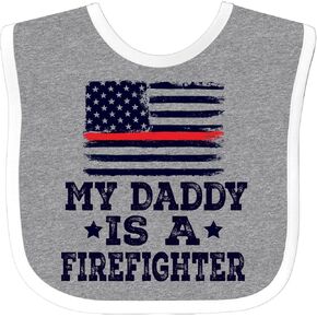 inktastic Fireman Daddy Is a Firefighter Baby Bib