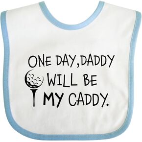 inktastic 1 Day, Daddy Will Be MY Caddy- Kids Golfing Baby Bib