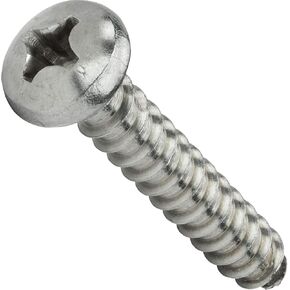 #14 x 1-1/2" Pan Head Sheet Metal Screws, Stainless Steel 18-8, Full Thread, Bright Finish, Self-Tapping, Quantity 1000 by Fastenere