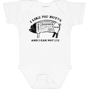 inktastic I Like Pig Butts Baby Bodysuit