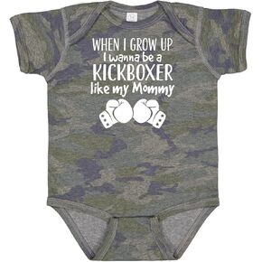inktastic Kickboxing Future Kickboxer Like Mommy Baby Bodysuit
