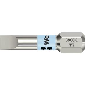 Wera Stainless 3800/1 TS 7/32" Slotted Insert Bit, 1/4-Inch Drive