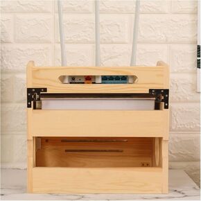 Router Shelf Wall Mount WiFi Router Storage Box, Wooden Wireless WiFi Router Storage Box Wireless Router Rack Living Room Wall-Mounted WiFi Storage Box Office Desktop Organizer Shelves